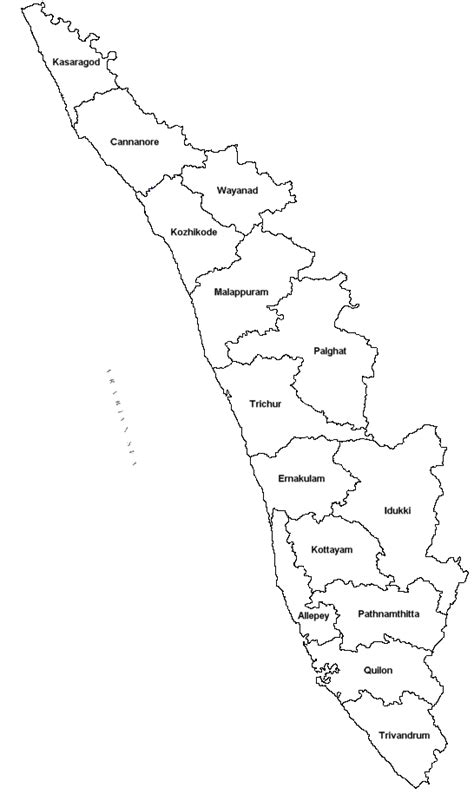 Kerala Map - Maps of all districts and major cities in Kerala.