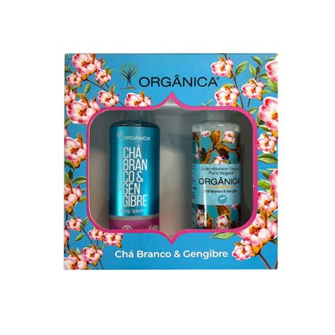 kit Bi Set Chá Branco e Gengibre Body Splash 100ml Cosméticos