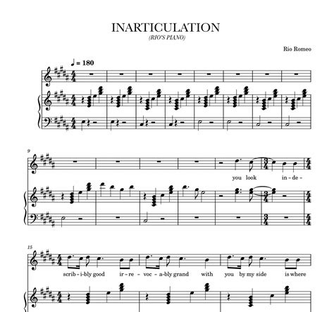 Free Inarticulation Sheet Music Official Rio Romeo