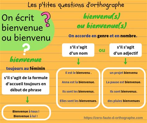 Bienvenue Ou Bienvenu Z Ro Faute D Orthographe