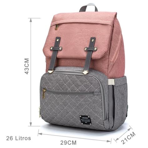 Mochila Maternal Lequeen París Con Cambiador Ganchos y USB Mum s Baby s