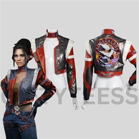 Cyberpunk 2077 Panam Palmer Leather Jacket Cosplay Costume Womens