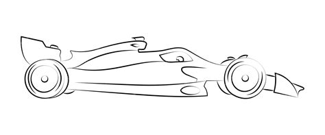 Carro Formula 1 Desenho - Esboço de carro de corrida de Fórmula 1. Dirigindo uma velocidade de ...