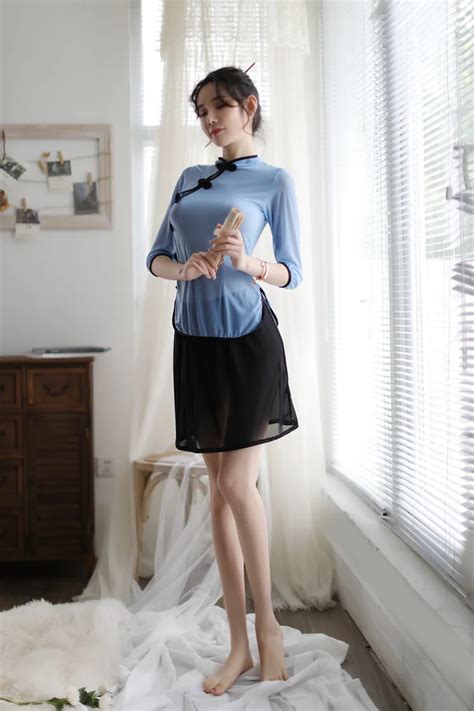 Sexy Lingerie Female Uniform Temptation Suit Mesh Perspective Republican Student Uniforms