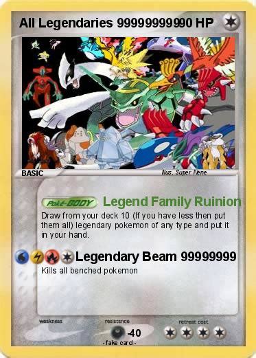 Pokémon All Legendaries 999999999 999999999 - Legend Family Ruinion ...