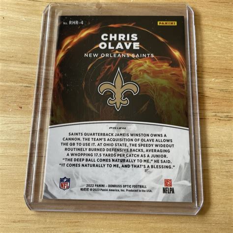 2022 Panini Donruss Optic Chris Olave Red Hot Rookies RHR 4 New