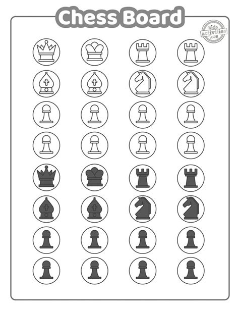 Free Printable Chess Board And Chess Pieces | Kids Activities Blog