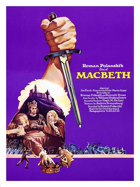 Macbeth, Roman Polanski, Movie Poster 1971 : Art Print £7.99 / Framed Print £22.99 / T-Shirt £12 ...