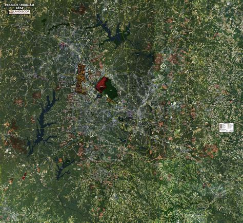 Raleigh / Durham - Rolled Aerial Map - Landiscor Real Estate Mapping