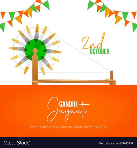 Gandhi jayanti banner design Royalty Free Vector Image