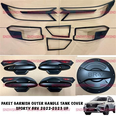 HITAM Package Garnish Front Rear Outer Handle Tank Cover Honda BRV 2022