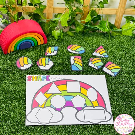 2d Shape Rainbow Mats Stay Classy Classrooms