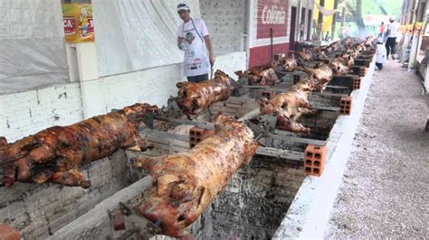 As festas populares no estado do Paraná Porco no rolete Parana