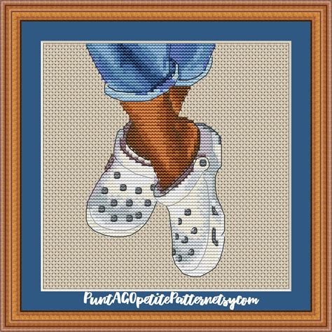 White Crocs Woman Shoes Cross Stitch Pdf Pattern Etsy