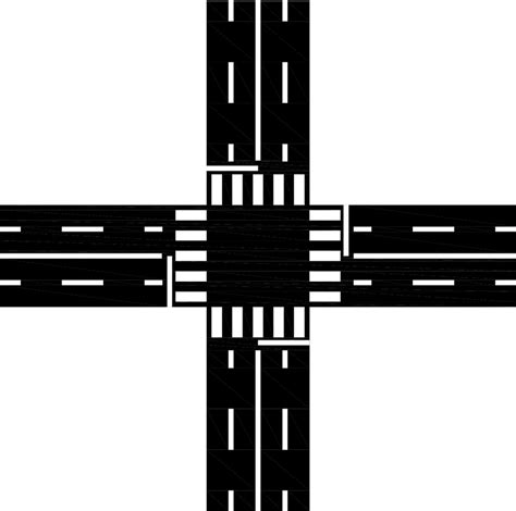 A standard four 4-lane roads intersection | Download Scientific Diagram