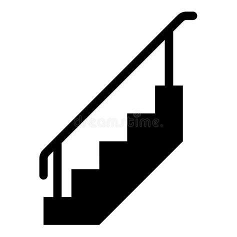 Staircase With Railings Stairs With Handrail Ladder Fence Stairway Icon