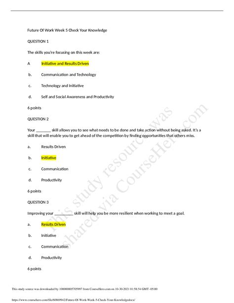 Wrk 100 Week 5 Check Your Knowledge Browsegrades