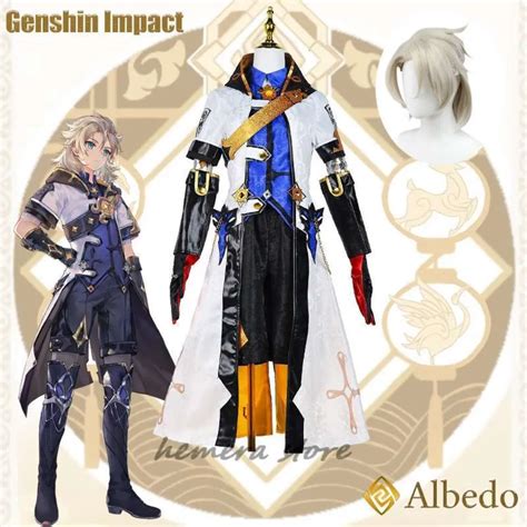 Genshin Impact Albedo Cosplay Costume For Women Adult Carnival Uniform