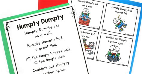 Humpty Dumpty Nursery Rhyme Printable