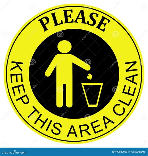 Please Keep This Area Clean Symbol, Sticker,icon Vector Illustration ...