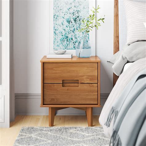 Mercury Row Ulti Solid Wood Bedside Table And Reviews Wayfairie