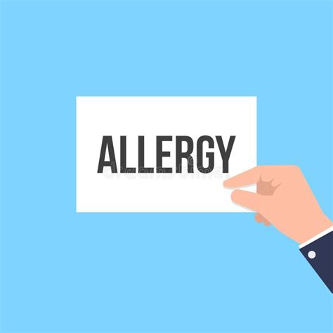 Man Showing Paper Allergy Text Stock Vector Illustration Of Allergen