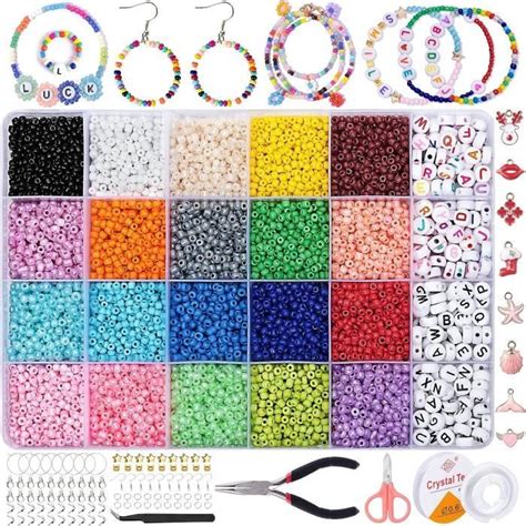 Mm Perles Pour Bracelet Couleurs Pi Ces Perles De Rocaille En