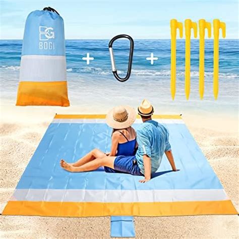 Beach Blanket Sandproof Beach Mat Outdoor Picnic Blankets 79 X 55 79×83 Waterproof For 4