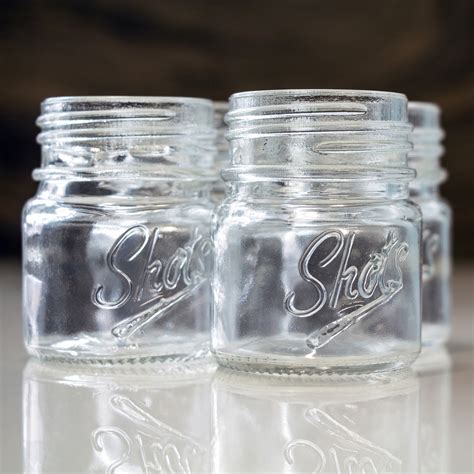 Mason Jar Shot Glasses Set Of 4 Drop And Catch Touch Of Modern