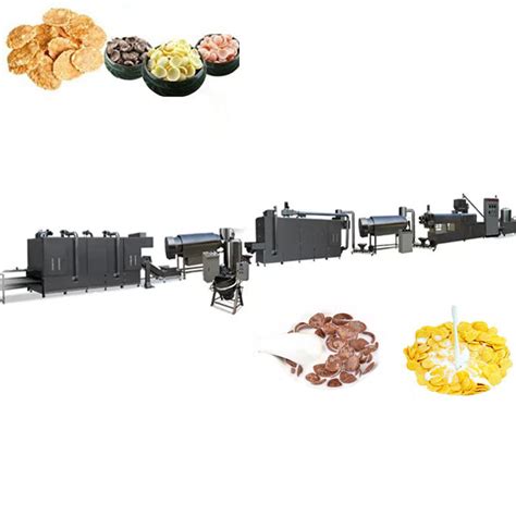 Twin Screw Corn Sticks Extruder Wheat And Corn Flakes Machine Breakfast