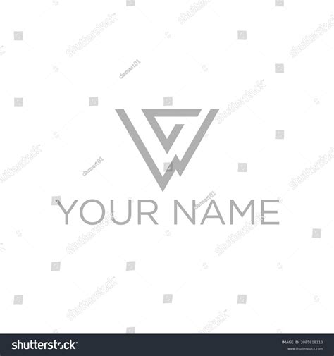 G Shape Inverted Triangle Logo Design Stock Vector Royalty Free