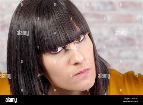 Angry Brunette Female Hi Res Stock Photography And Images Alamy