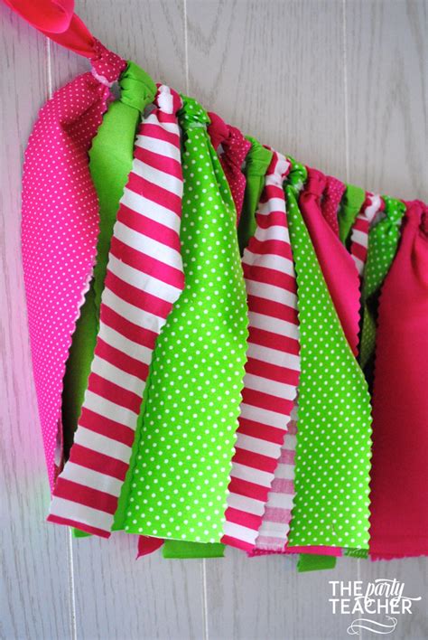 Pink Green Fabric Bunting Pink Green Bunting Pink Green - Etsy