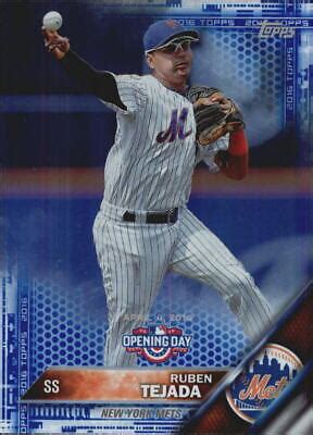 2016 Topps Opening Day Blue Foil OD99 Ruben Tejada EBay