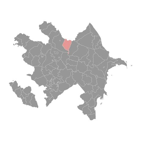 Oghuz district map, administrative division of Azerbaijan. 30346689 ...