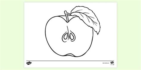 Free Apple Seeds Colouring Colouring Sheets Twinkl