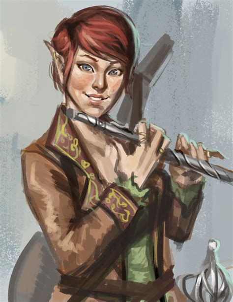 Sketch No 426 Half Elf Bard By Olieart On Deviantart