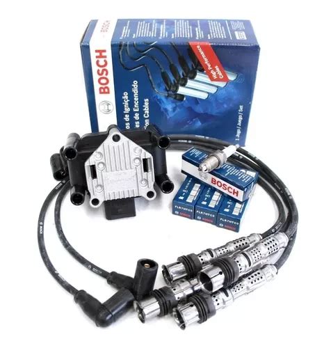 Kit Bobina Cables Bujías 3 Electrodos Vw Gol Trend Suran