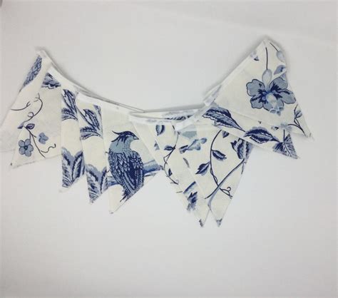 Handmade Laura Ashley Summer Palace Royal Blue Bunting 10 Etsy