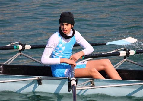 Canoeist during the Italian Youth Rowing Championships Editorial Image ...
