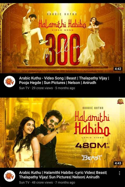 Arabic Kuthu | Video song hits 300M and is still trending | Anirudh ...