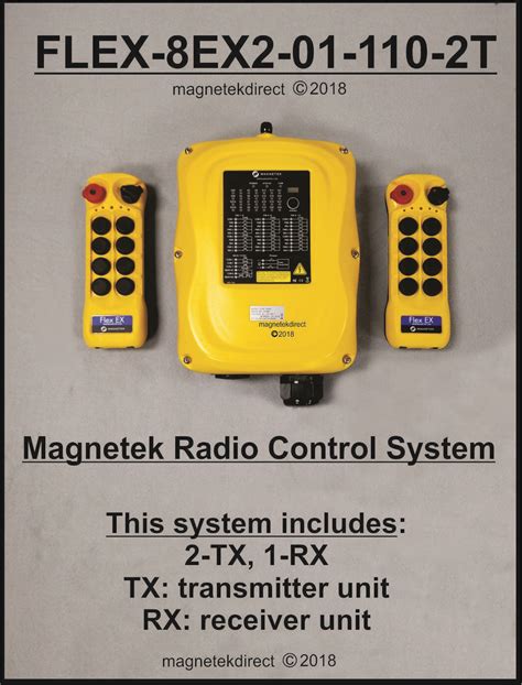 Magnetek Flex 8EX2 01 110 2T Overhead Crane Hoist Radio Remote Control