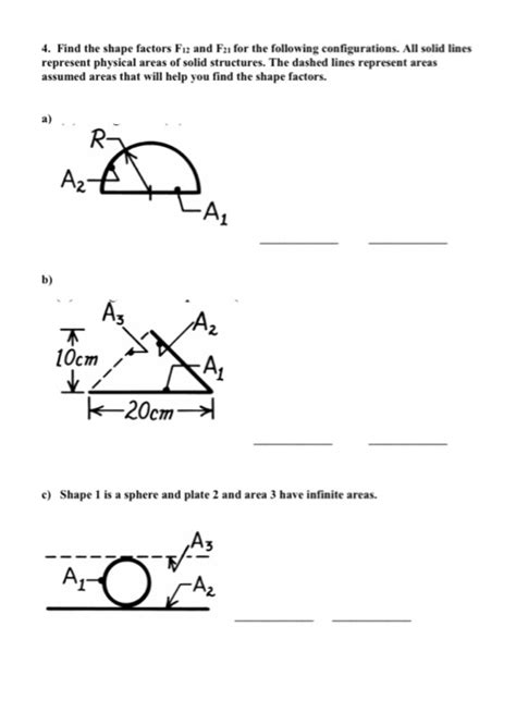 Solved 4 Find The Shape Factors Fiz And F2i For The