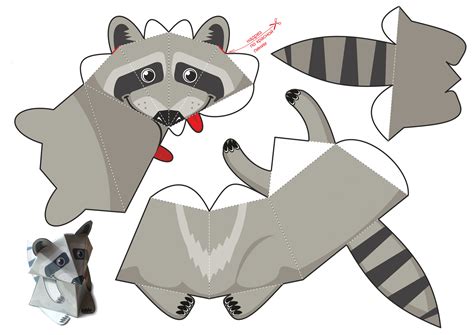 Raccoon Papercraft