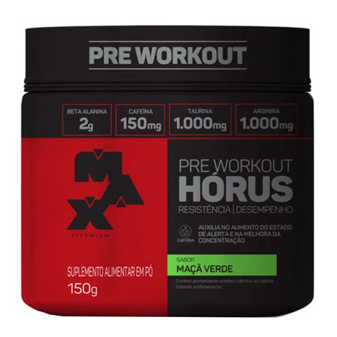 Pre Treino Horus Pre Workout Beta Alanina Ma A Verde G Max