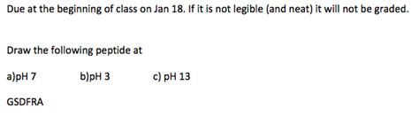 Solved Due at the beginning of class on Jan 18. If it is not | Chegg.com 