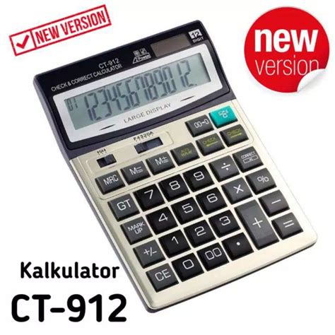 Jual Kalkulator Citizen CT 912 12 Digit Kalkulator Besar Harga Grosir