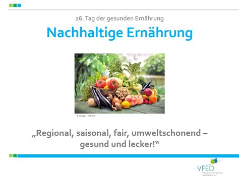 Nachhaltige Ernährung Regional saisonal fair umweltschonend