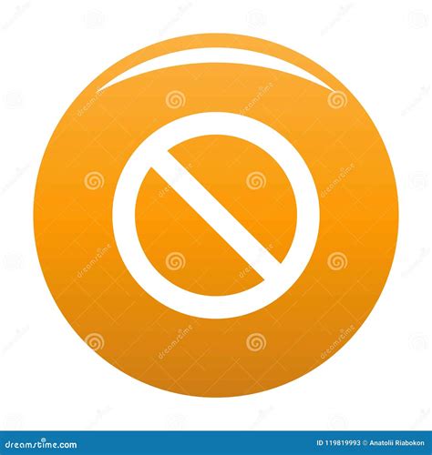 Cursor Stop Element Icon Vector Orange Stock Vector Illustration Of