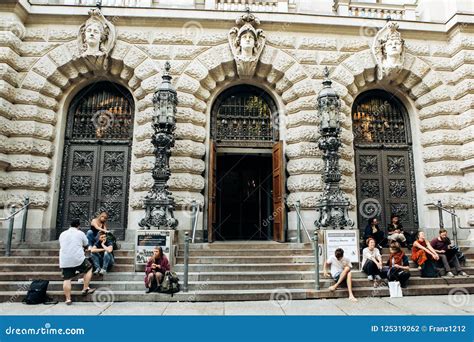 Entrance To the Library of the University of Leipzig. Editorial ...